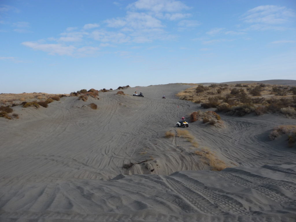 Atv riding in open dunes in Washington